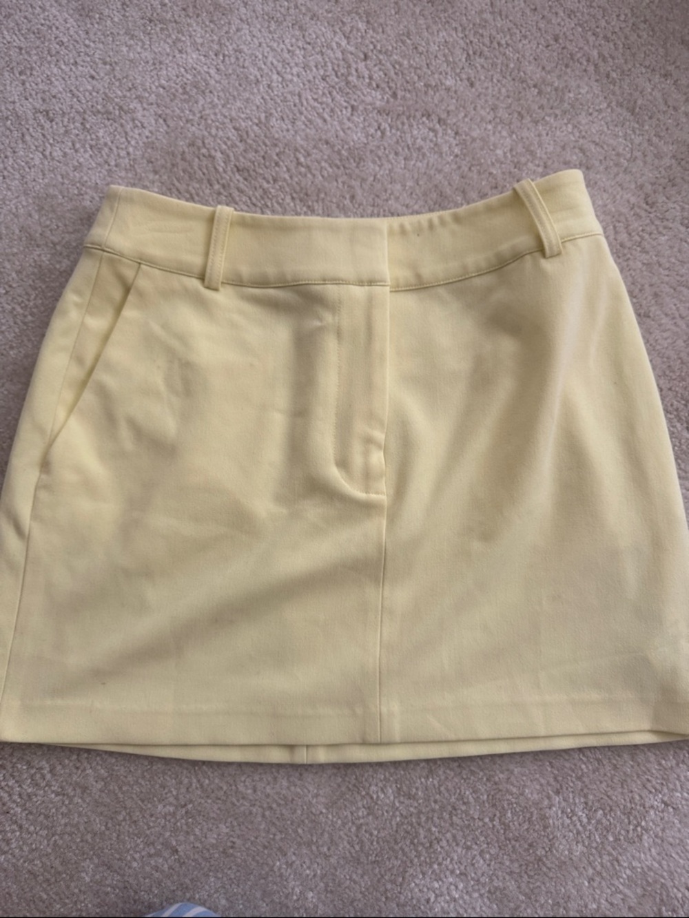 Favorite Daughter Pale Yellow Mini Skirt